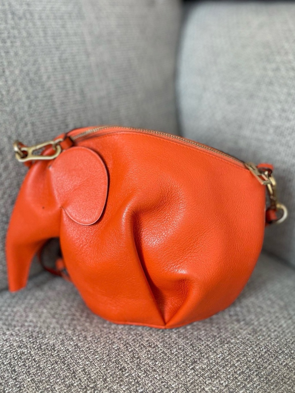 Loewe Elephant Mini Shoulder bag in Orange